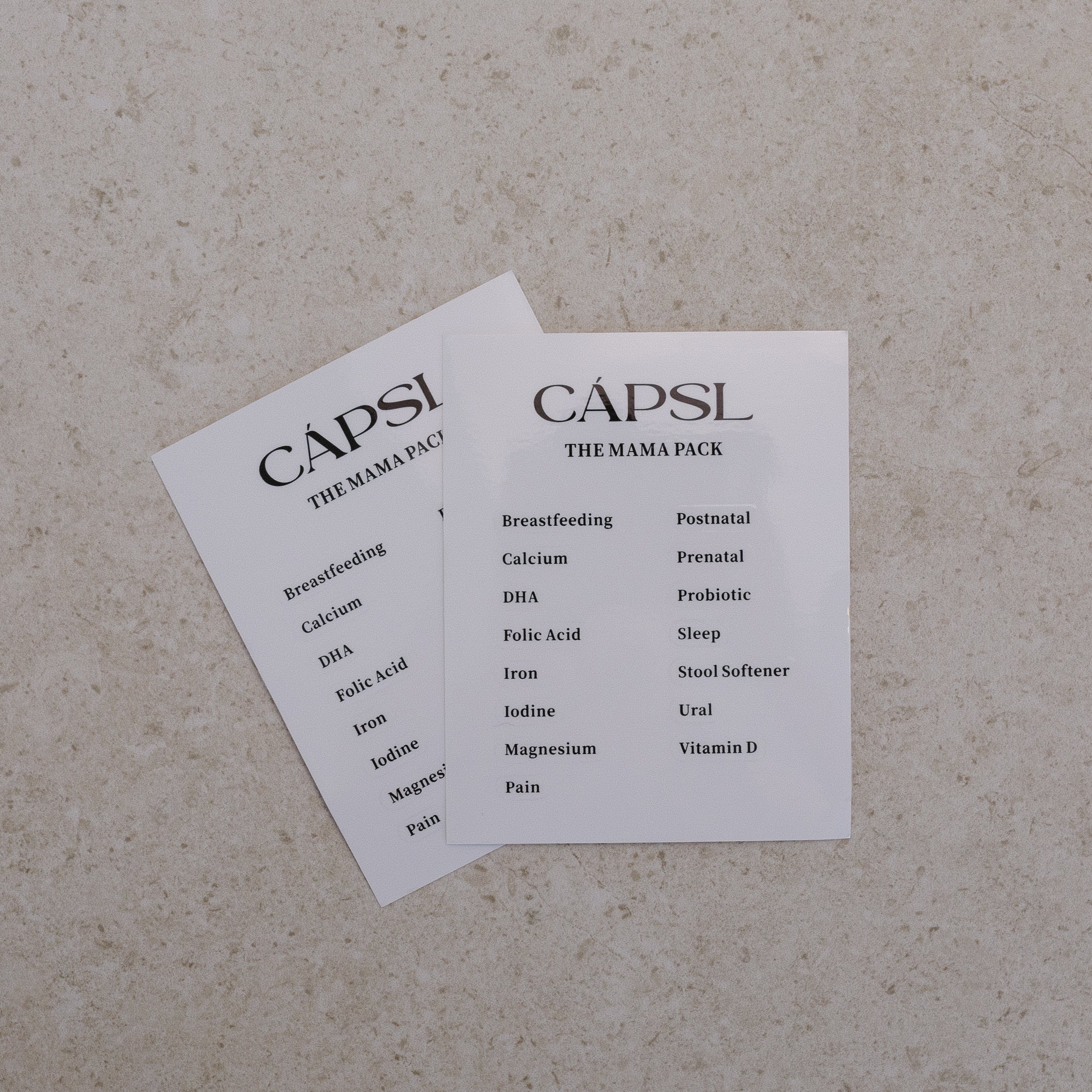 THE MAMA PACK CÁPSL LABELS